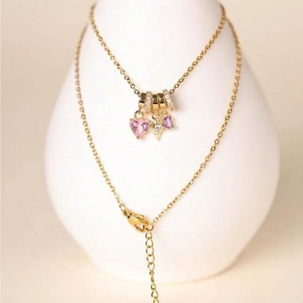 Crystal charm necklace M1111